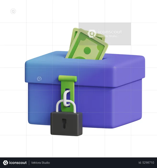 Money Saving Box  3D Icon