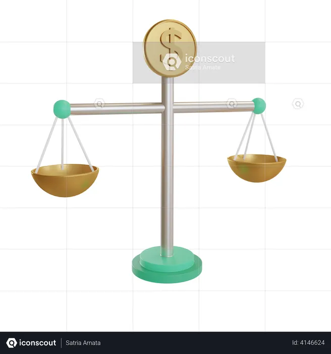 Money Scale  3D Illustration