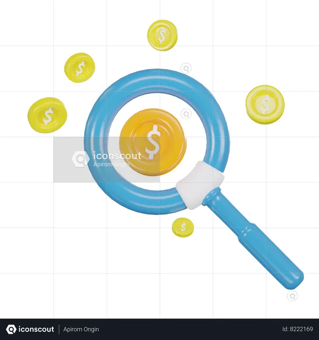Money Search  3D Icon