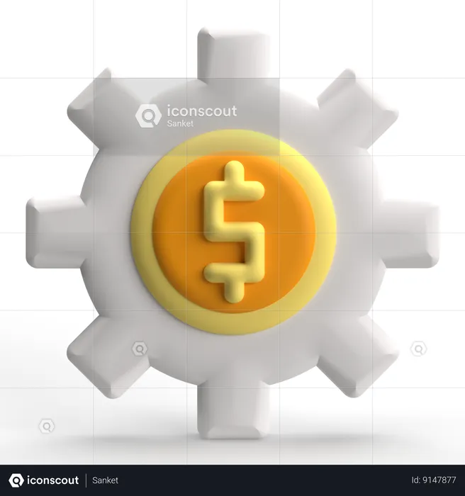 Money Setting  3D Icon