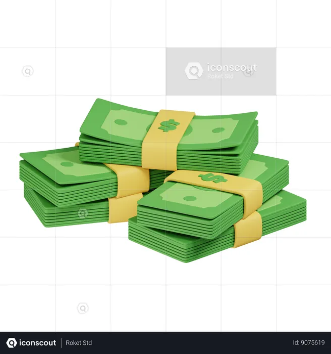 Money Stack  3D Icon