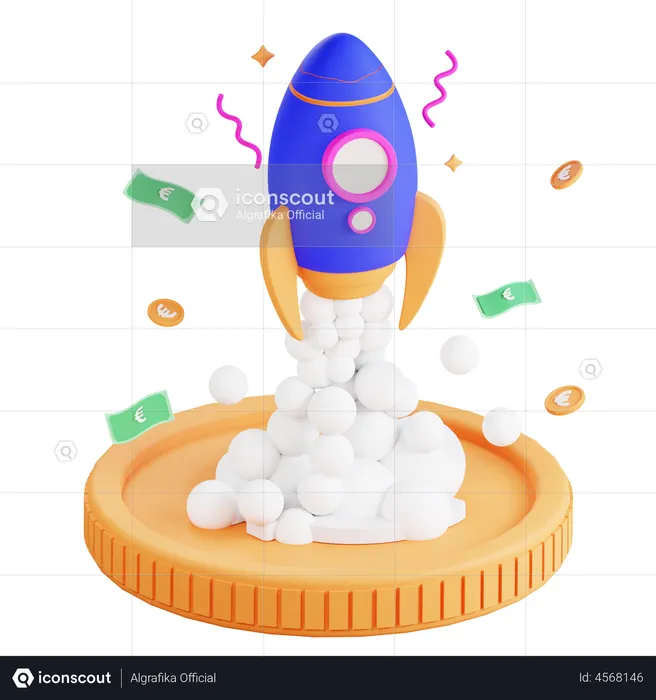 Money Startup  3D Illustration