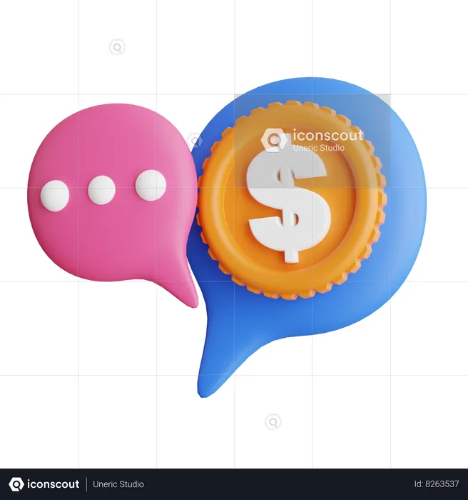 Money Talk  3D Icon