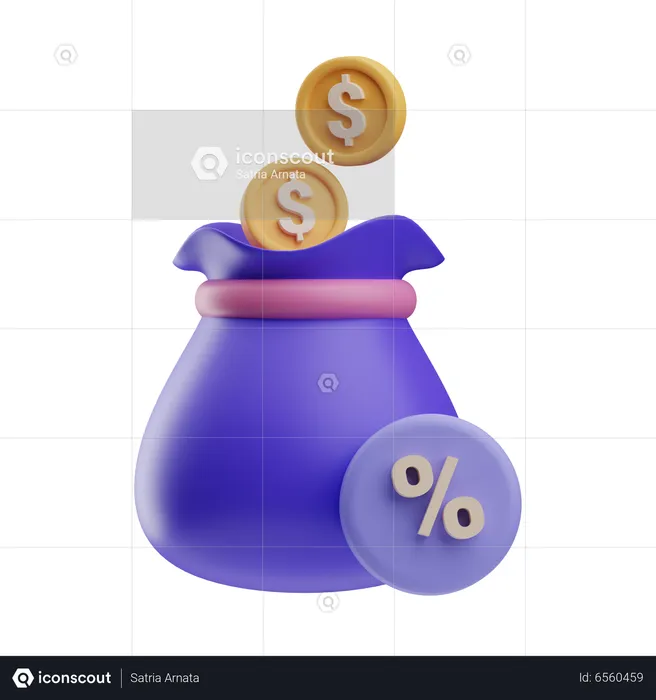 Money Tax  3D Icon