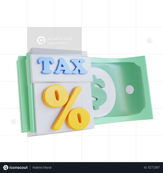 Money Tax  3D Icon