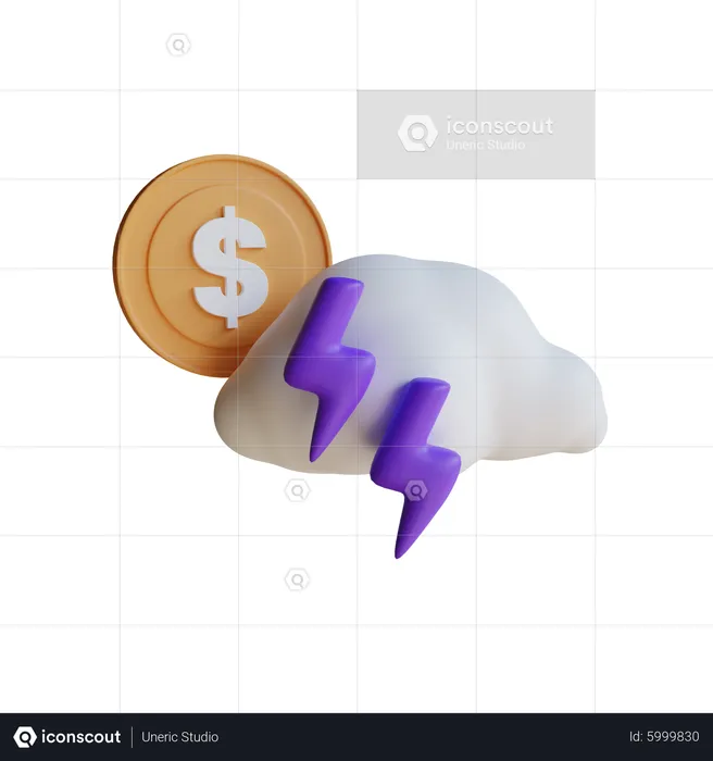 Money Thunder  3D Icon