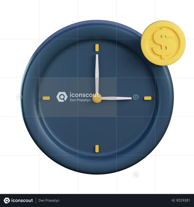 Money Time  3D Icon