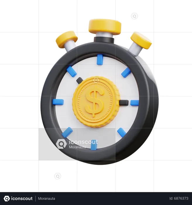 Money timer  3D Icon