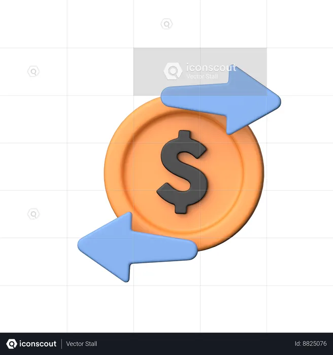 Money Transaction  3D Icon