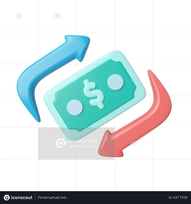 Money Transaction  3D Icon