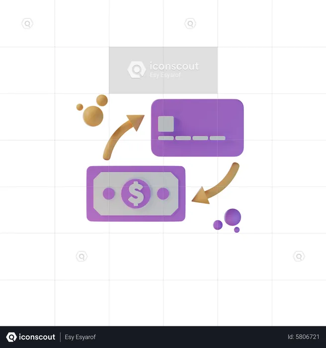 Money Transaction  3D Icon