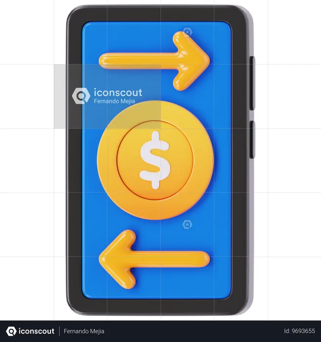 Money Transfer  3D Icon