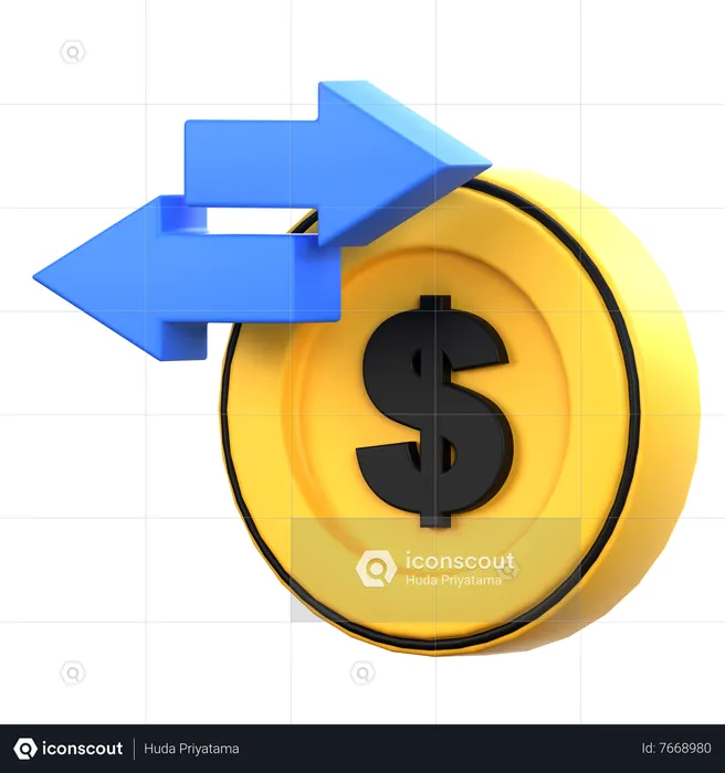 Money Transfer  3D Icon