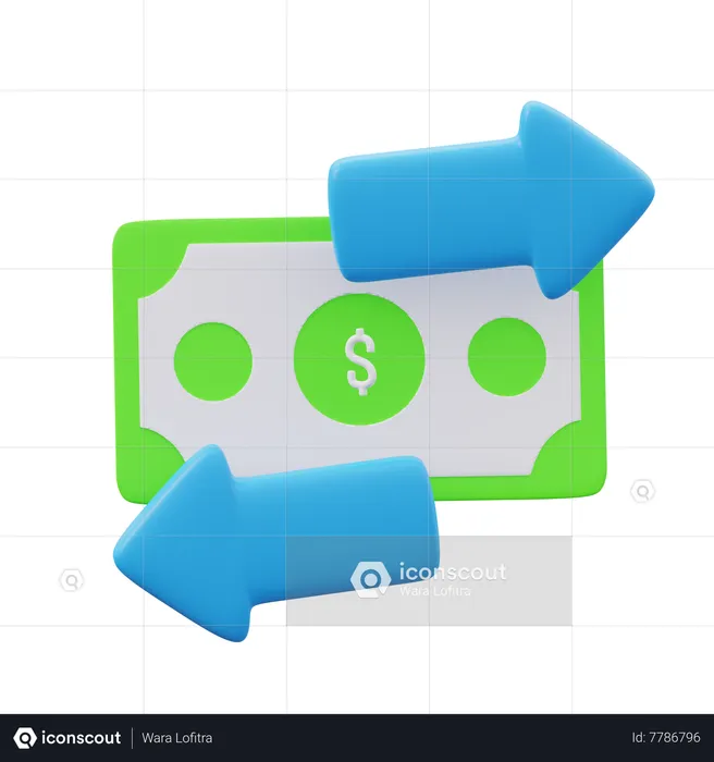 Money transfer  3D Icon