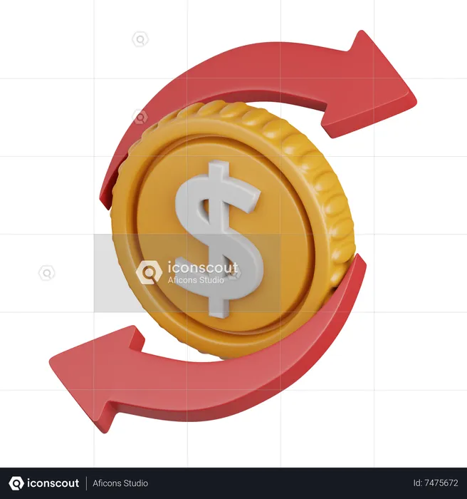 Money transfer  3D Icon