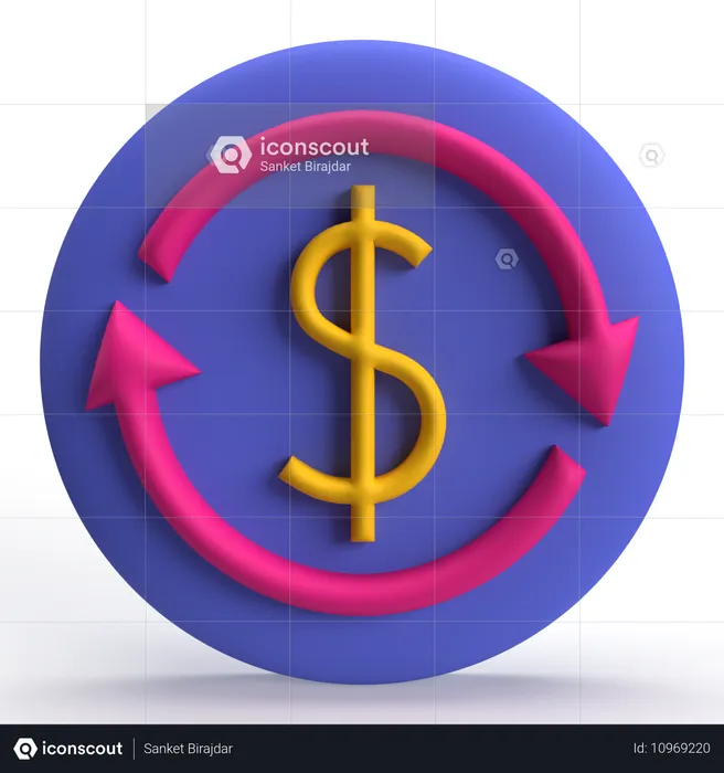 Money Transfer  3D Icon