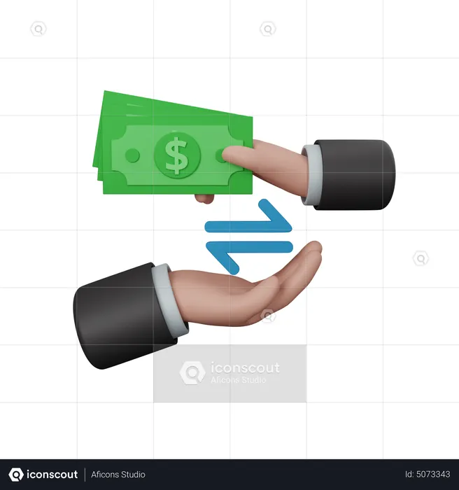 Money Transfer  3D Icon