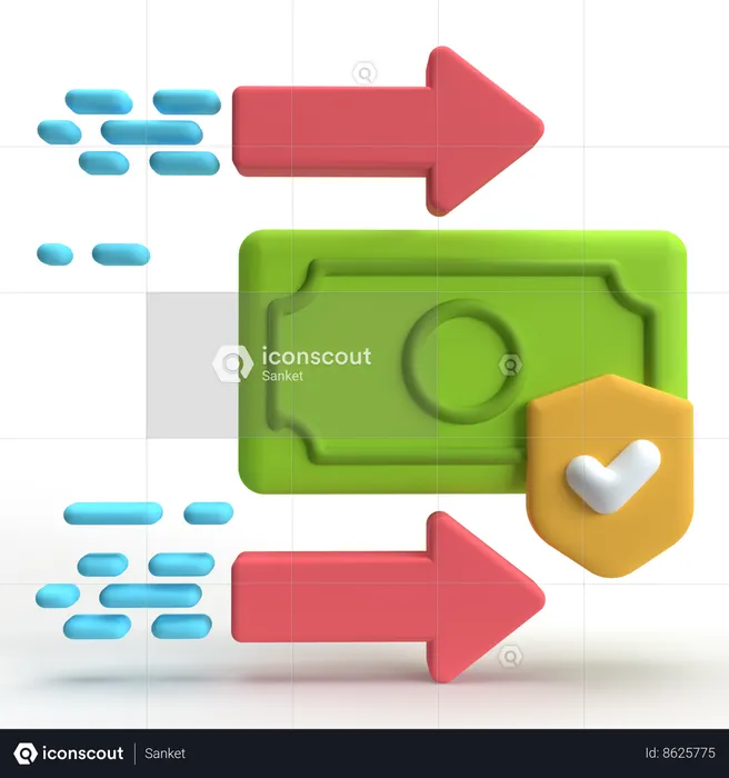 Money Transfer  3D Icon