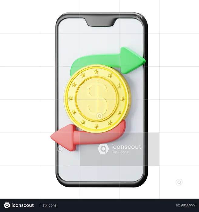 Money Transfer  3D Icon