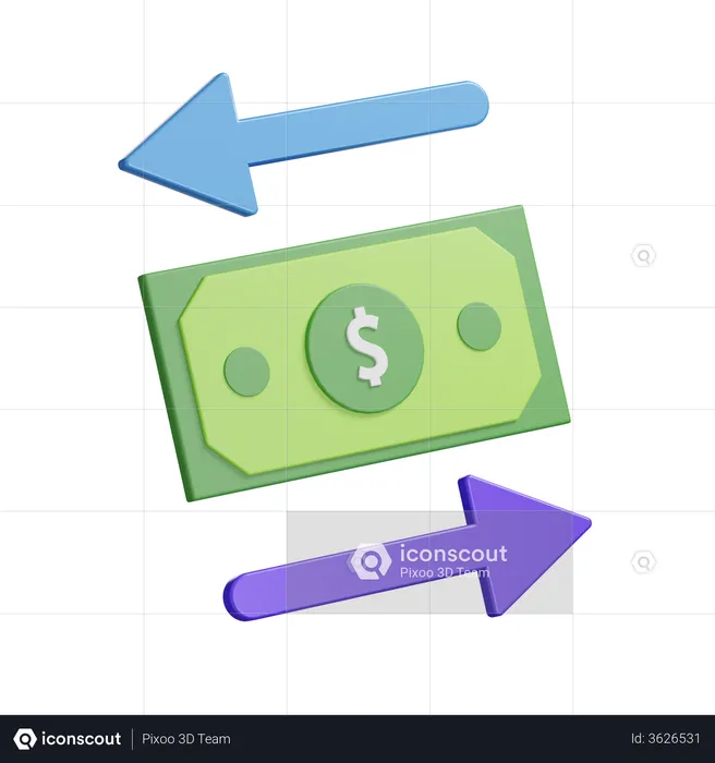 Money Translation  3D Illustration