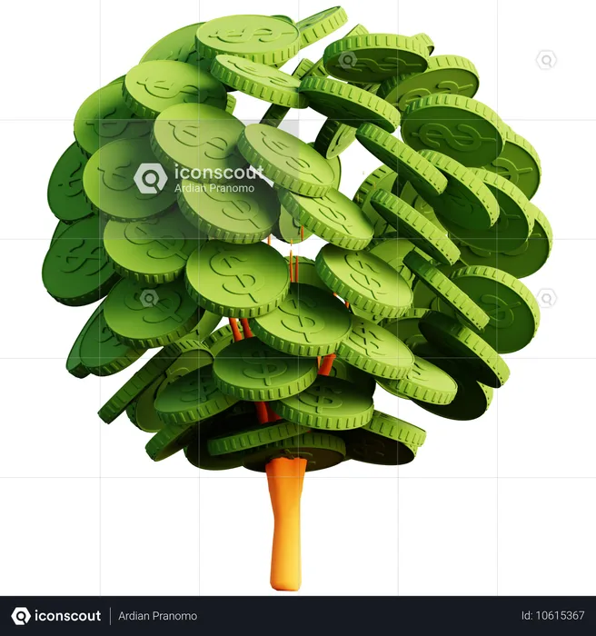 Money Tree  3D Icon