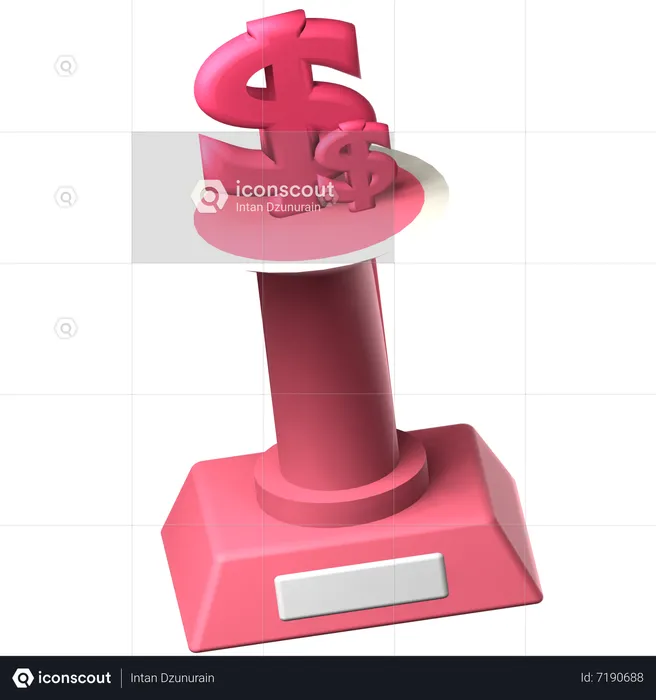 Money Trophy  3D Icon