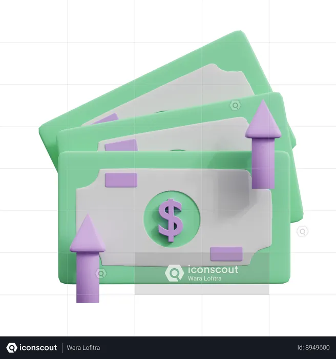 Money Up  3D Icon