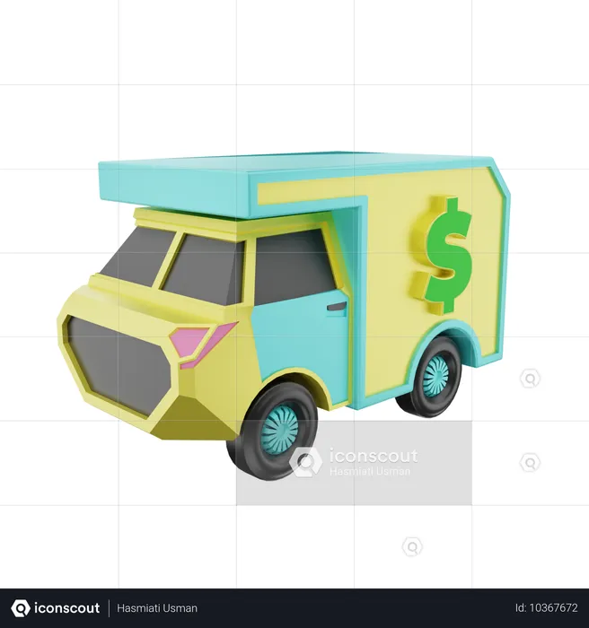 Money Van  3D Icon