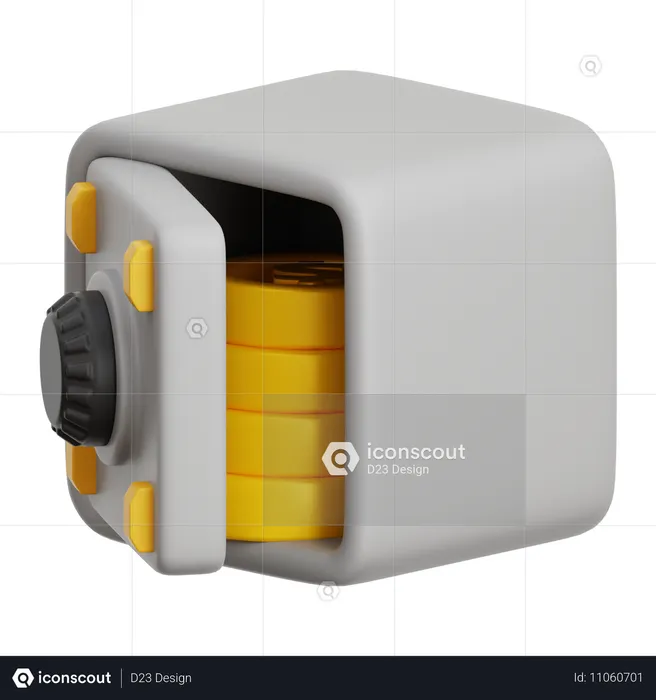 돈 금고  3D Icon