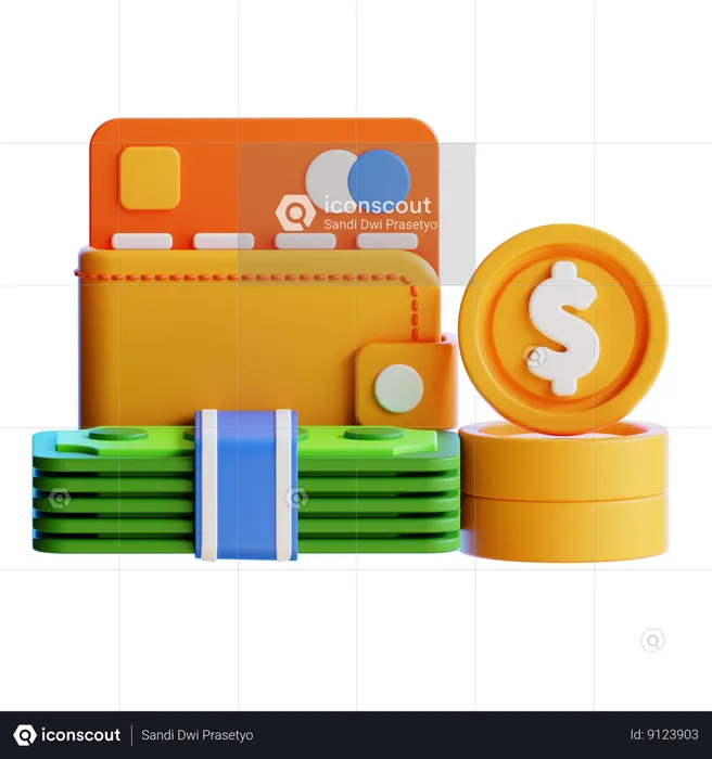 Money Wallet  3D Icon