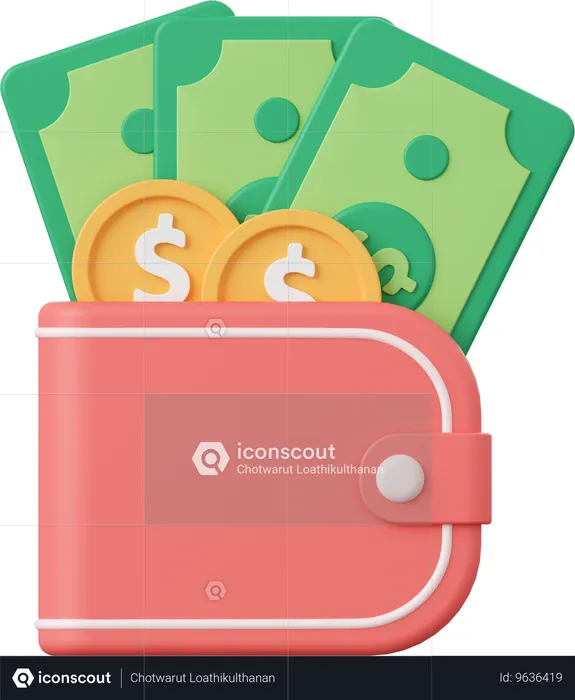 Money Wallet  3D Icon