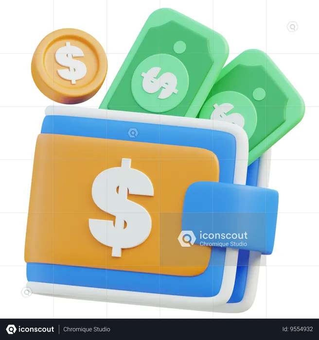 Money Wallet  3D Icon