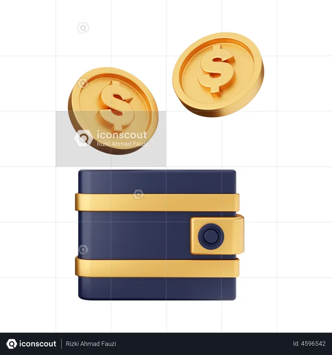 Money Wallet  3D Illustration