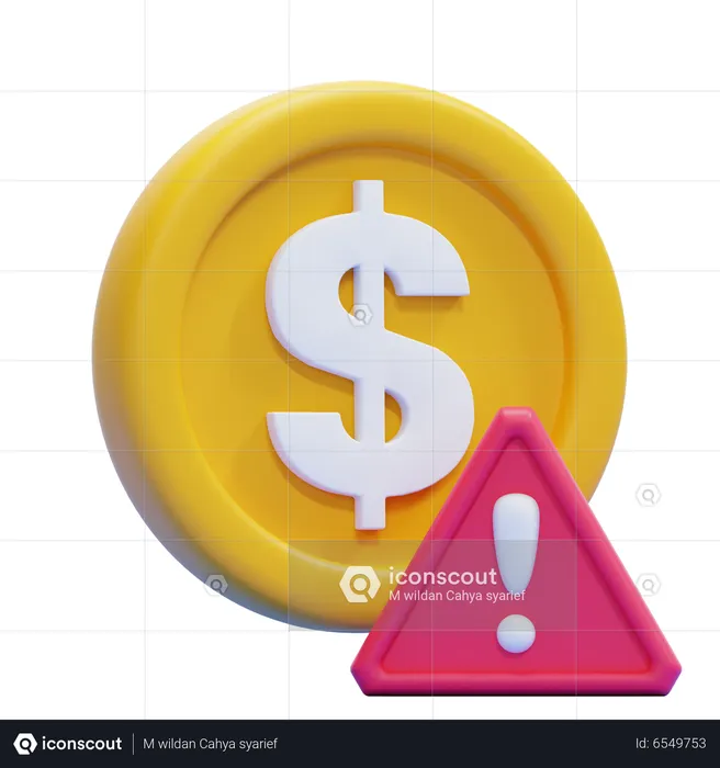 MONEY WARNING  3D Icon