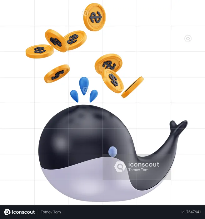 Money Whale  3D Icon