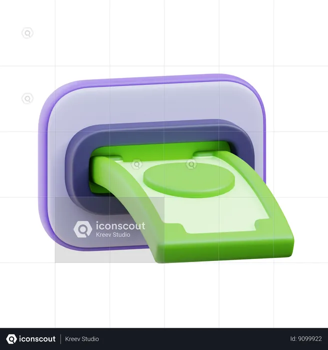Money Withdrawal  3D Icon