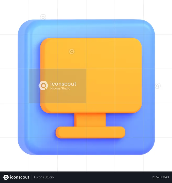 Moniteur  3D Icon