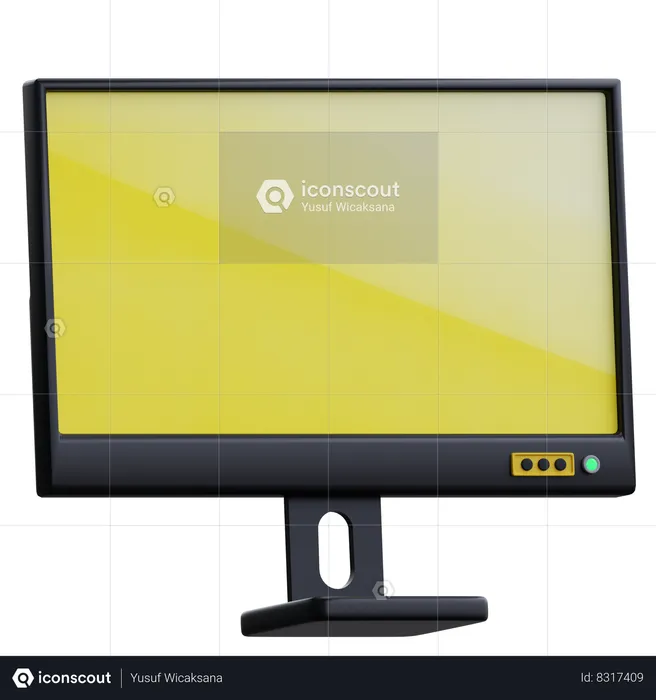 Monitor  3D Icon