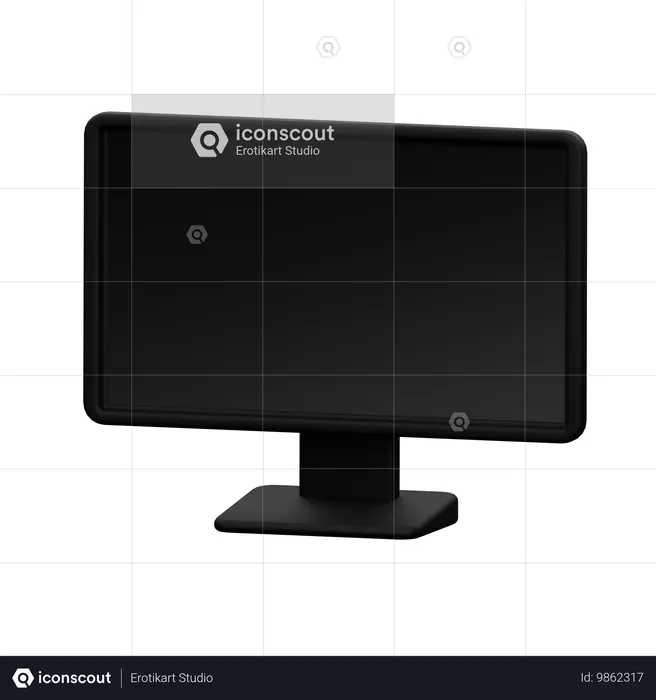 モニター  3D Icon