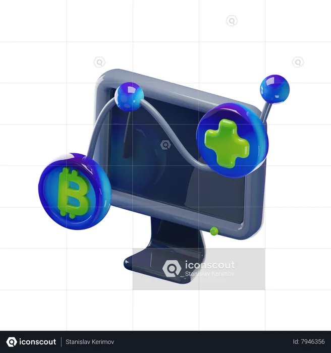 Monitor  3D Icon