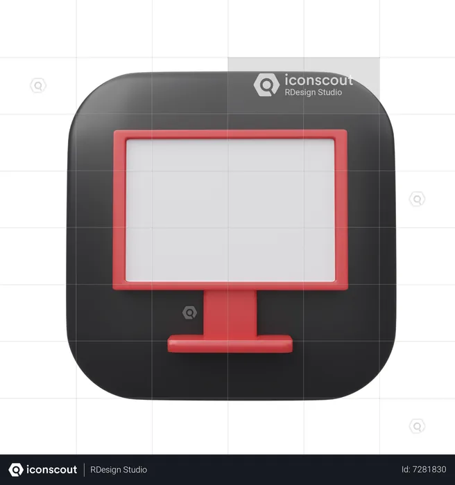 Monitor  3D Icon