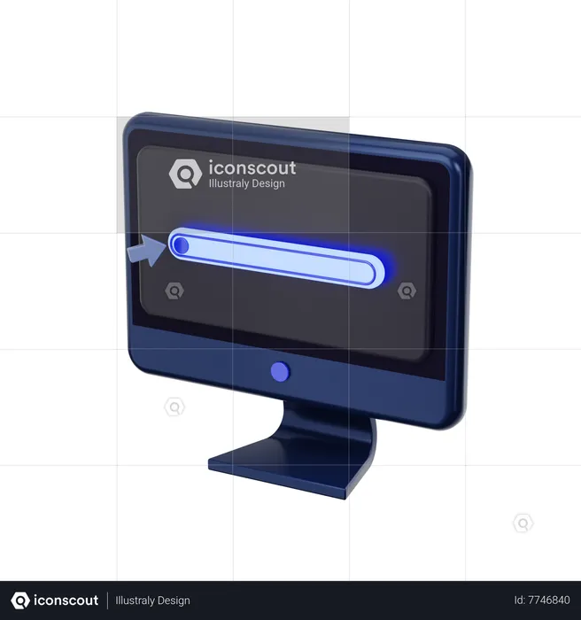 Monitor  3D Icon