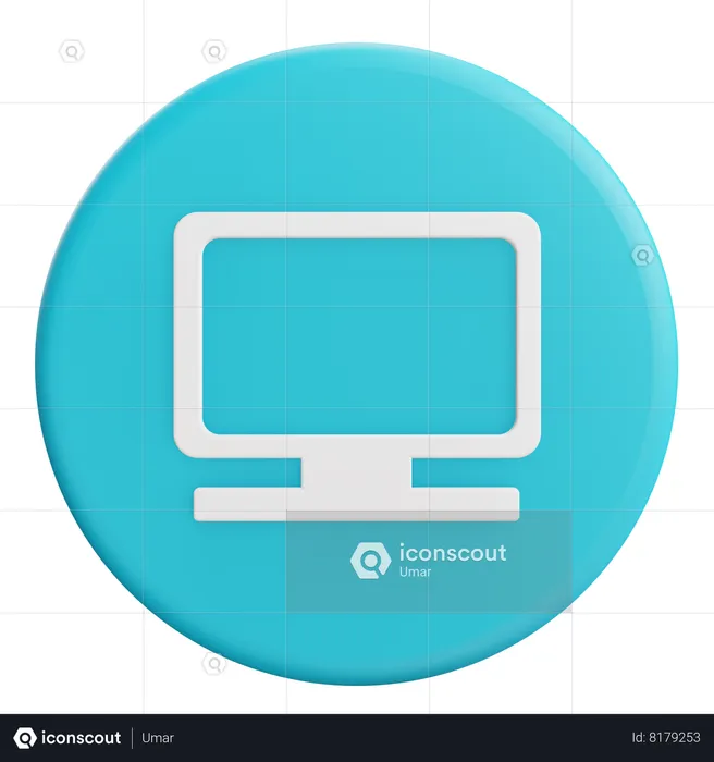 Monitor  3D Icon