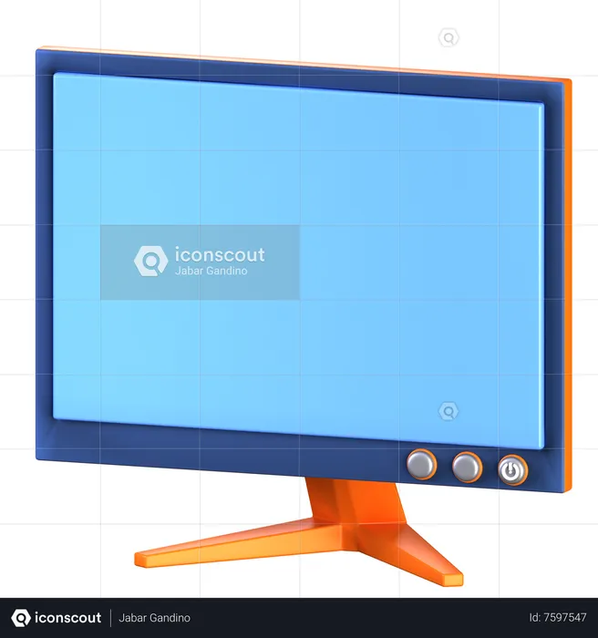 Monitor  3D Icon