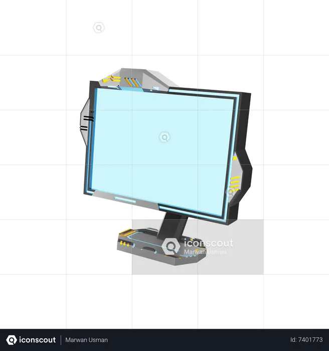 Monitor  3D Icon