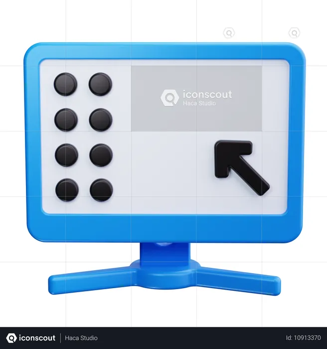 Monitor de computador  3D Icon