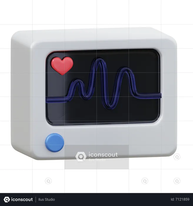 Monitor de pulso cardiaco  3D Icon