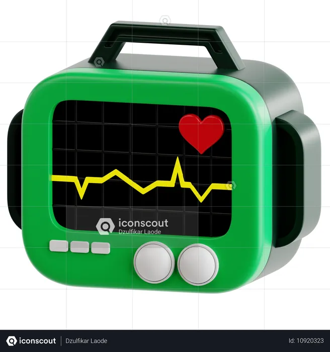 Monitor de frequência cardíaca  3D Icon