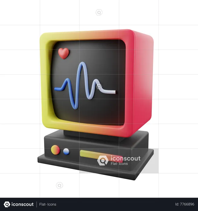 Monitor de frequência cardíaca  3D Icon