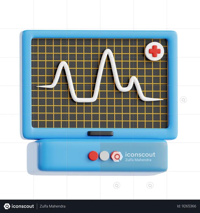Monitor ecg  3D Icon